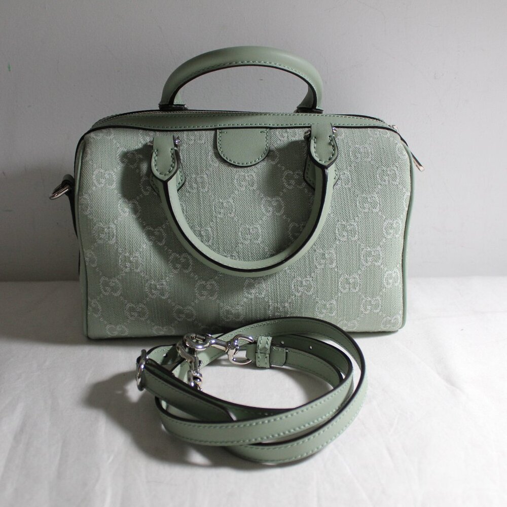 NWT GUCCI GG Supreme Summer Denim Ophidia Top Handle Travel Shoulder Bag 772061